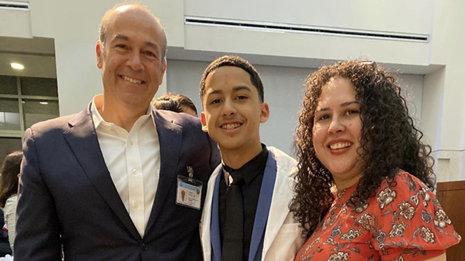 Dr Hyman with David and his mom now