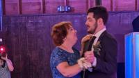 Peggy dancing with her son at his wedding